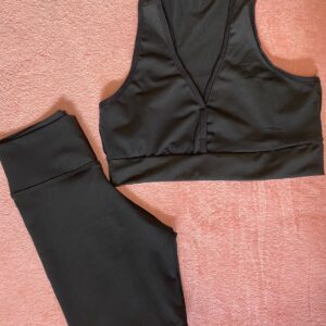 Conjunto Fitness Feminino S Bojo Short Top Academia Suplex